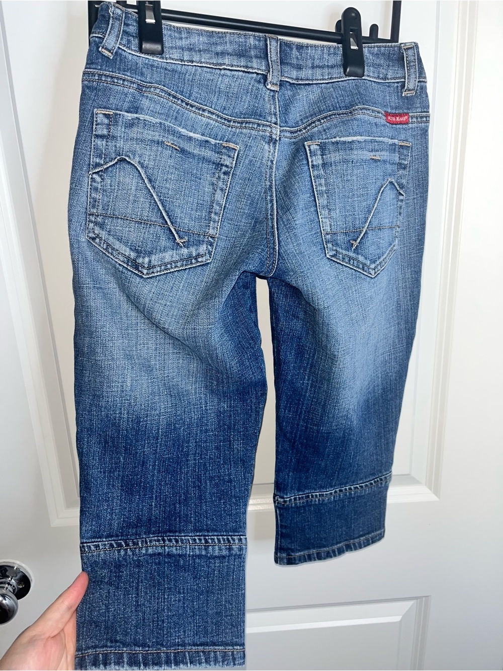 Guess Jeans Retro VTG Cotton Y2K Capris Sz 24 Low Rise Denim Cropped Jeans Indie